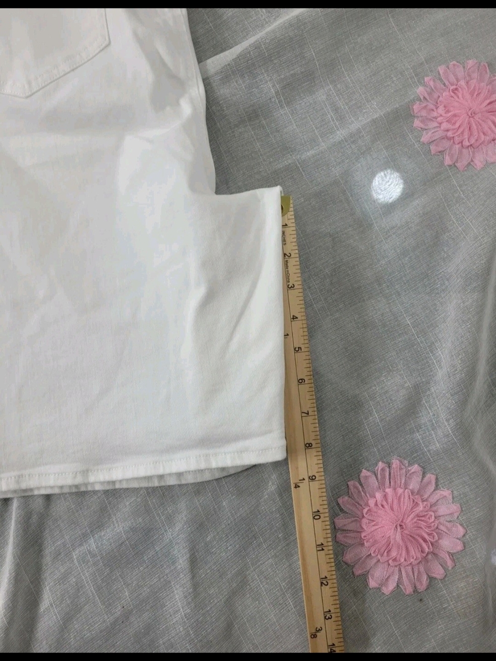 Nydj Women's Shorts Plus Size 24W Ella Side Slits Optic White Stretch New 20 - Picture 9 of 10